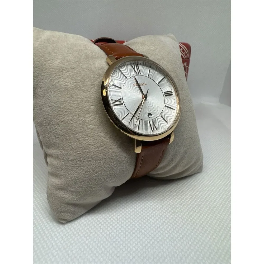 Fossil Jacqueline ES4352 Men Brown Leather Strap Analog Dial Quartz Watch YAY54